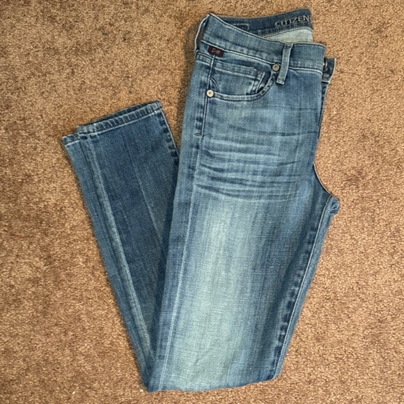 Citizens of Humanity Thompson Med Rise Cropped Skinny Denim Preloved Designer - Picture 1 of 13